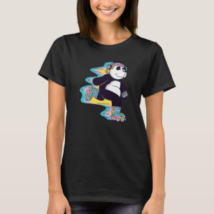 Panda Bear with Roller Skates for Skater and Bear T-Shirt