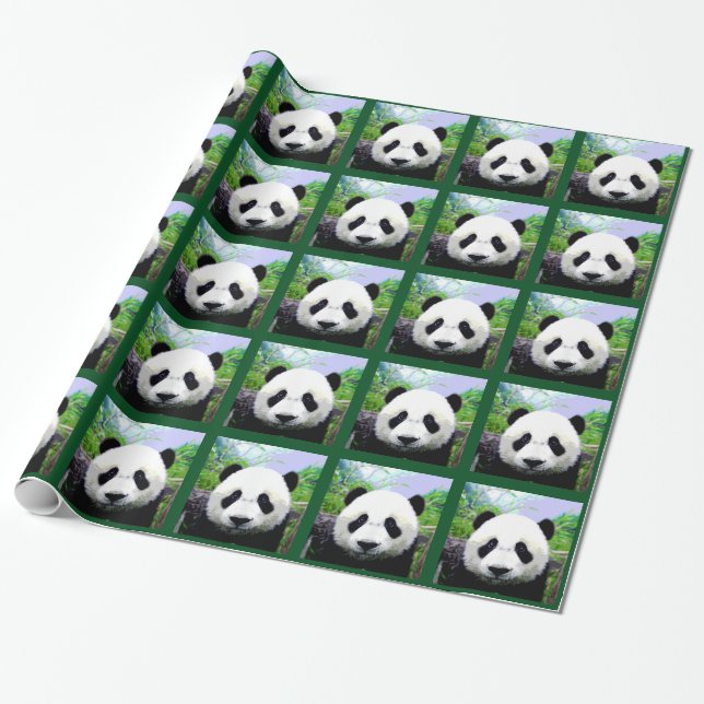 Panda Bear Wrapping Paper (Unrolled)