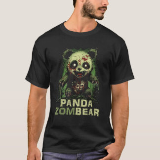 Panda Bear Zombie Halloween Tshirt For Kids Women 