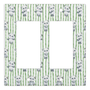 Panda Bears and Bamboo Light Switch Cover