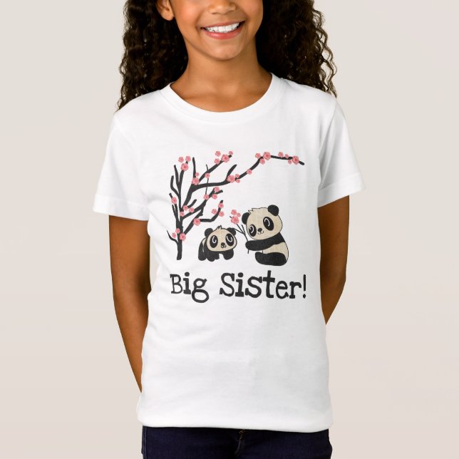 Panda Bears Big Sister T-Shirt (Front)