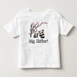Panda Bears Big Sister Toddler T-shirt