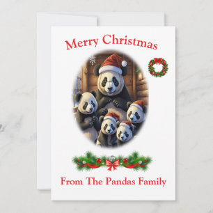 Panda Bears Christmas Cards