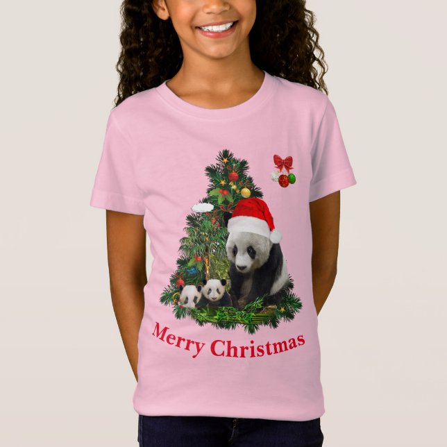 Panda bears Christmas T-Shirt (Front)