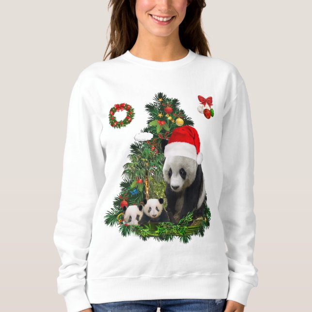 Panda bears Christmas T-Shirt Sweatshirt (Front)
