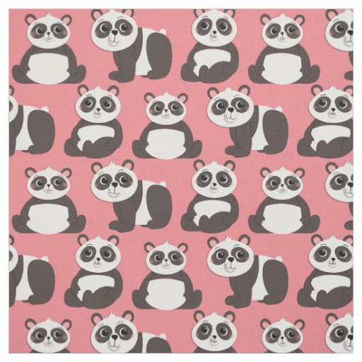 Panda Bears Cute Kids Fabric