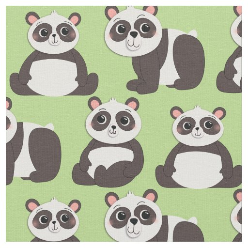 Panda Bears Cute Kids Fabric