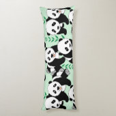 Panda Bears Design Cute Body Pillow (Back (Vertical))