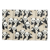Panda Bears Design Pillow Case (Back)