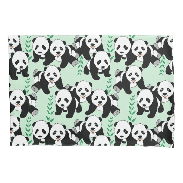 Panda Bears Design Pillowcase (Front)