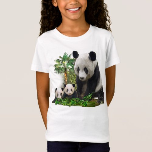 Panda Bears girls t_shirts