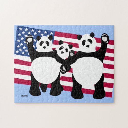 Panda Bears Goodbye Puzzle