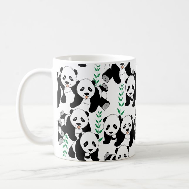 Panda Bears Graphic Coffee Mug (Left)