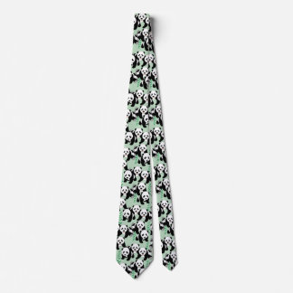 Panda Bears Graphic Design Neck Tie
