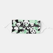 Panda Bears Graphic Pattern to Personalize Adult Cloth Face Mask (Front, Folded)