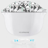 Panda Bears Graphic Pattern to Personalize Face Shield (Front w/Glasses)