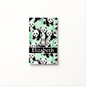 Panda Bears Graphic Pattern to Personalize Light Switch Cover (In Situ)