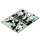 Panda Bears Graphic Pattern to Personalize Notebook (Left Side)