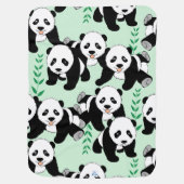 Panda Bears Graphic Pattern to Personalize Receiving Blanket (Back)