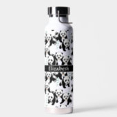 Panda Bears Graphic Pattern to Personalize Water Bottle (Left)