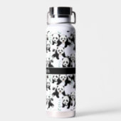 Panda Bears Graphic Pattern to Personalize Water Bottle (Back)