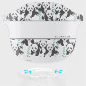 Panda Bears Graphic Personalize Face Shield (Front w/Glasses)