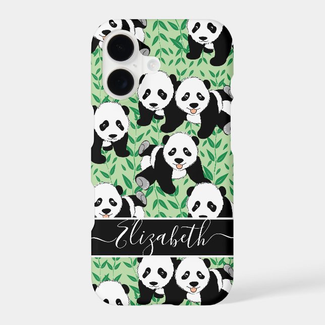 Panda Bears Graphic Personalize Iphone Case (Back)