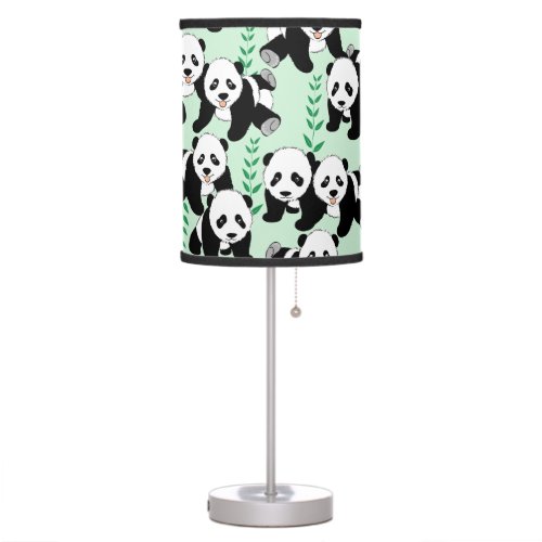 Panda Bears Graphic Table Lamp