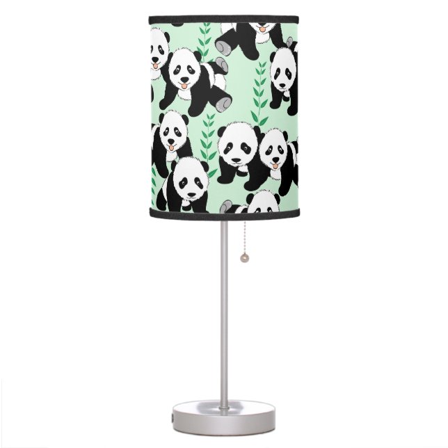 Panda Bears Graphic Table Lamp (Left)