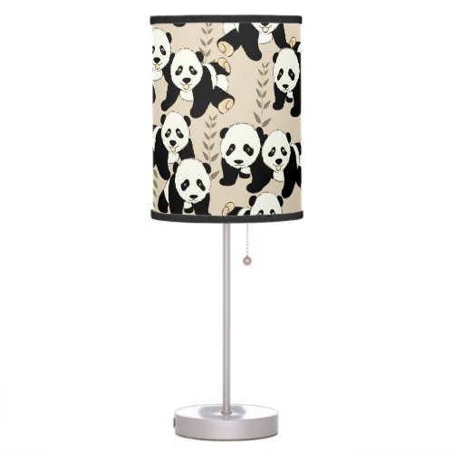 Panda Bears Graphic Table Lamp