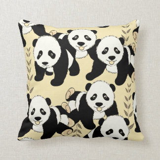Panda Bears Graphic Throw Pillow
