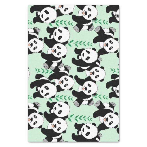 Panda Bears Graphic Tissue Paper | Zazzle