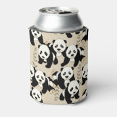 Panda Bears Graphic to Personalize Can Cooler (Can Back)