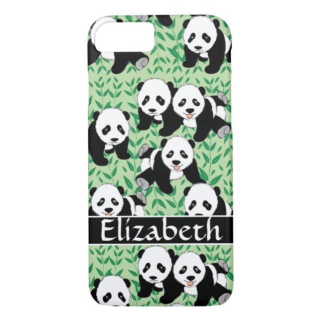 Panda Bears Graphic to Personalize Case-Mate iPhone Case (Back)