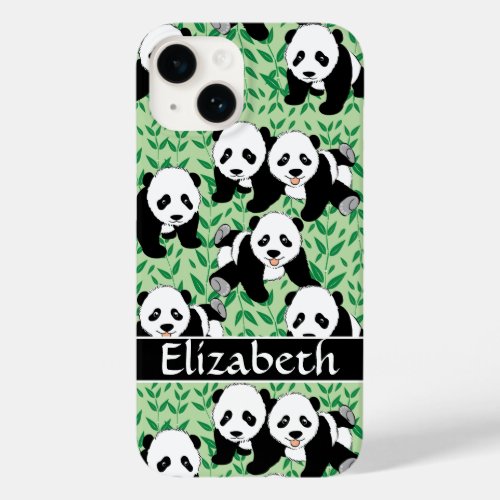 Panda Bears Graphic to Personalize Case_Mate iPhone 14 Case