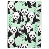 Panda Bears Graphic to Personalize Clipboard (Back)