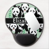 Panda Bears Graphic to Personalize Gel Mouse Pad (Left Side)