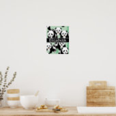 Panda Bears Graphic to Personalize Poster (Kitchen)