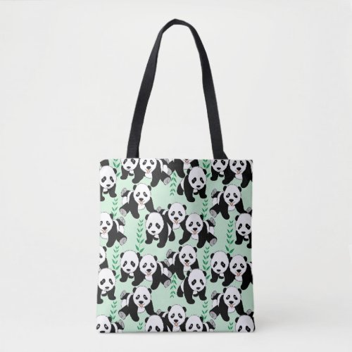 Panda Bears Graphic Tote Bag