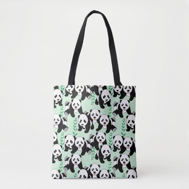 Panda Bears Graphic Tote Bag (Front)
