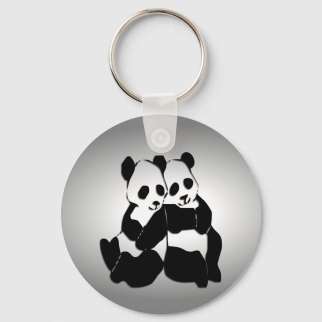 Panda Bears Keychain (Front)