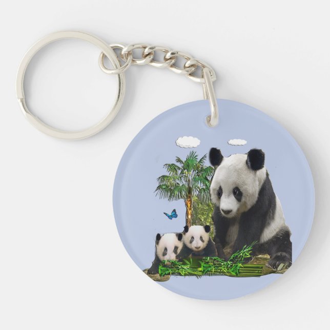 Panda bears keychain (Front)