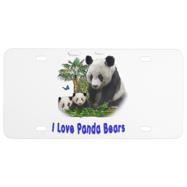 Panda bears  license plate (Front)