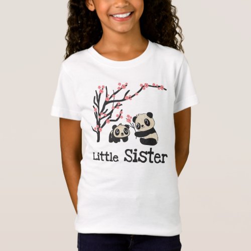Panda Bears Little Sister T_Shirt