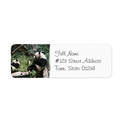 Panda Bears Mailing Label