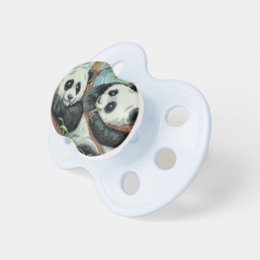Panda Bears on a Baby Pacifier (Front Right)