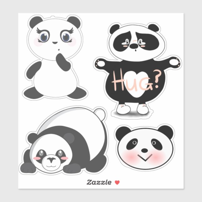 Panda Bears Sticker (Sheet)