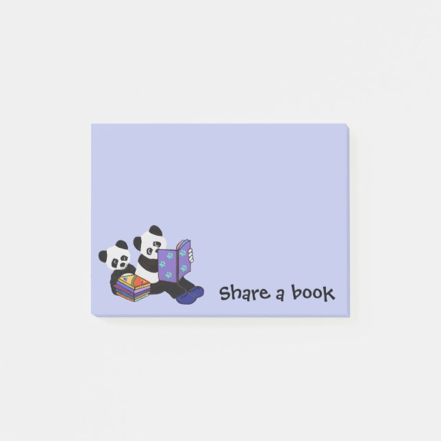 Panda Bears Storytime Post-it Notes (Front)
