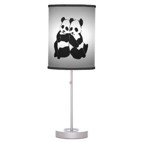 Panda Bears Table Lamp
