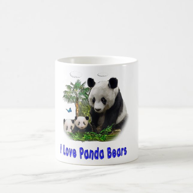 Panda Bears Two-Tone Coffee Mug (Center)